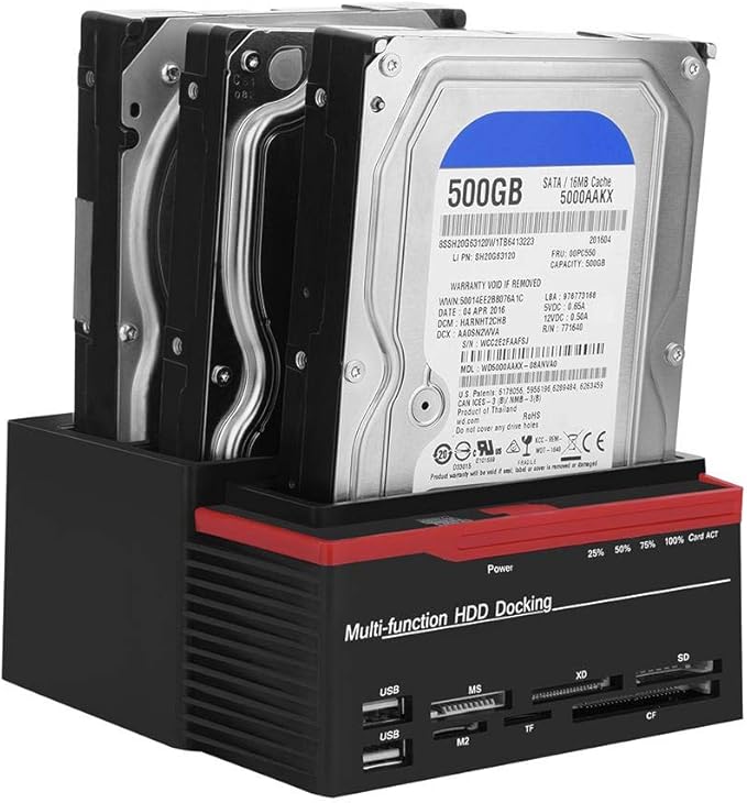 Zopsc USB 3.0 SATA/IDE HDD Docking Station Three-Bay Offline Clone HUB Reader by Technologyconnectsyouandme