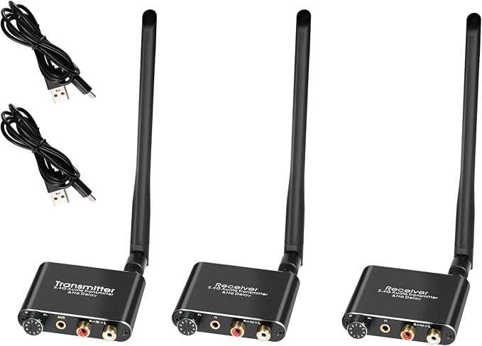 eppfun 50m/2.4G Wireless Audio Transmitter Receiver by eppfun
