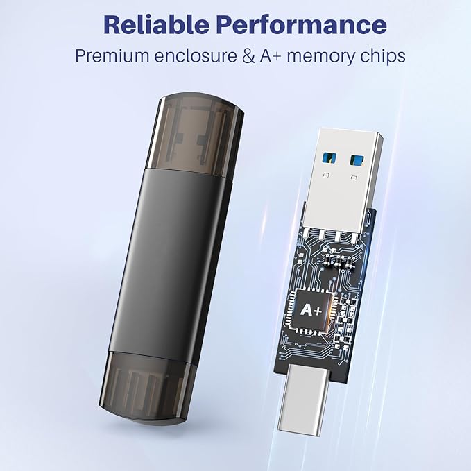 JOIOT 64GB USB C Flash Drive Dual USB 3.0 Flash Drive Type C + USB A Portable - Image 4