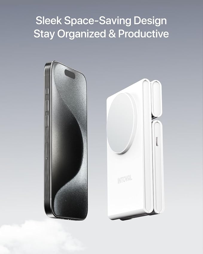 Intoval 3-in-1 Magnetic Charging Station, Travel Foldable Charging Dock - Image 4