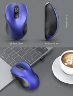 Trueque Wireless Mouse for Laptop, 2.4GHz Ergonomic Computer Mouse - Image 6