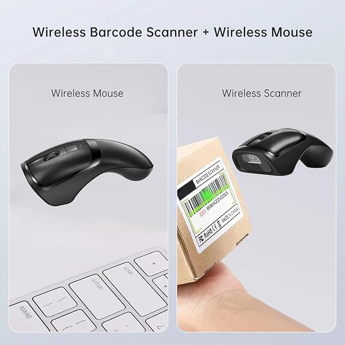 New Wireless Mouse Barcode Scanner, 2-in-1 Design 2D Handheld Barcode Scanner - Image 3