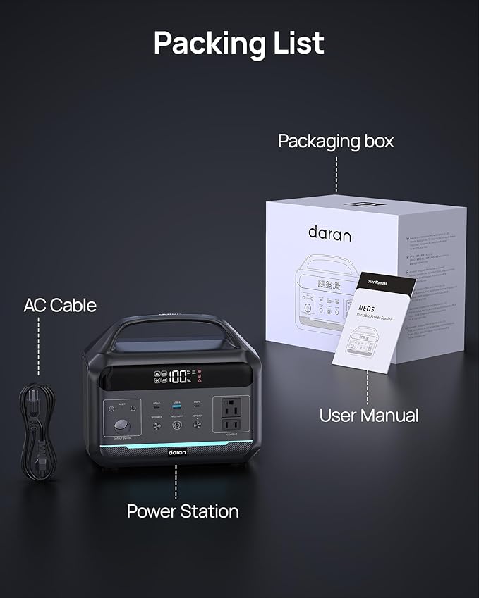 Portable Power Station 500W, 299Wh LiFePO4 Power Bank - Image 7