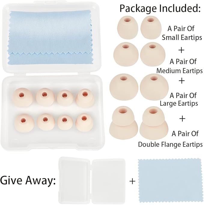 Earbud Tips Earbud Replacement Tips Replacement Earbud Tips Silicone Earbud - Image 3
