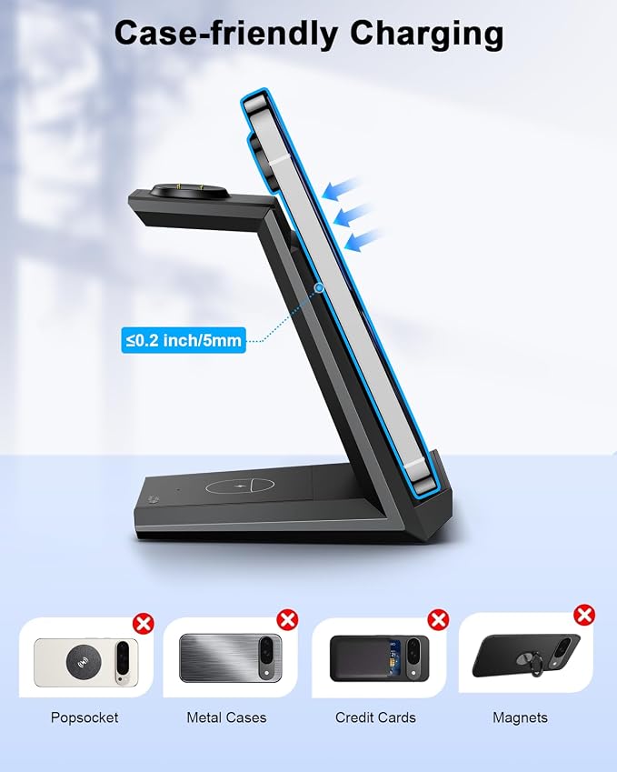 NANAMI Wireless Charger for Google - 3 in 1 Wireless Charging Station Fast - Image 6