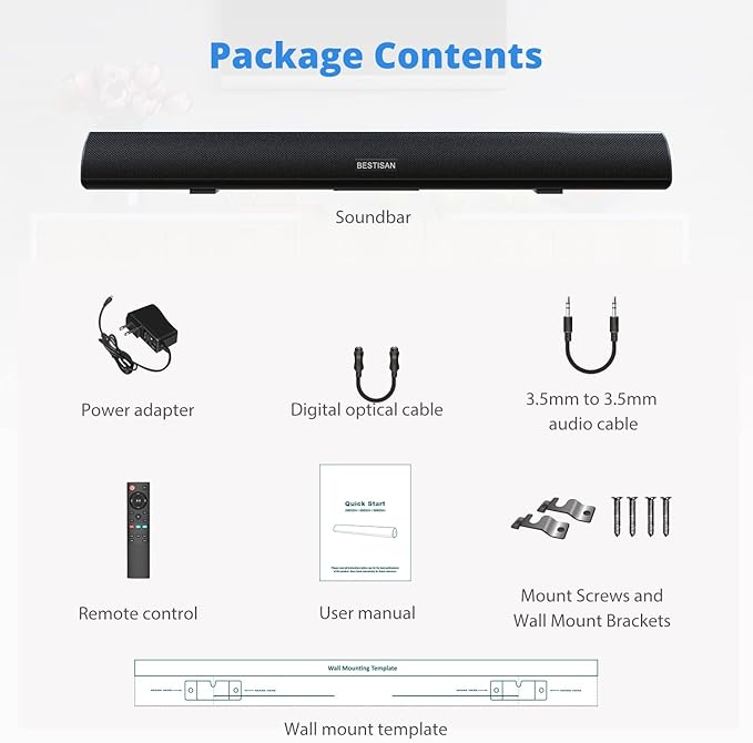 BESTISAN 80 Watt Soundbar, Sound Bars - Image 7