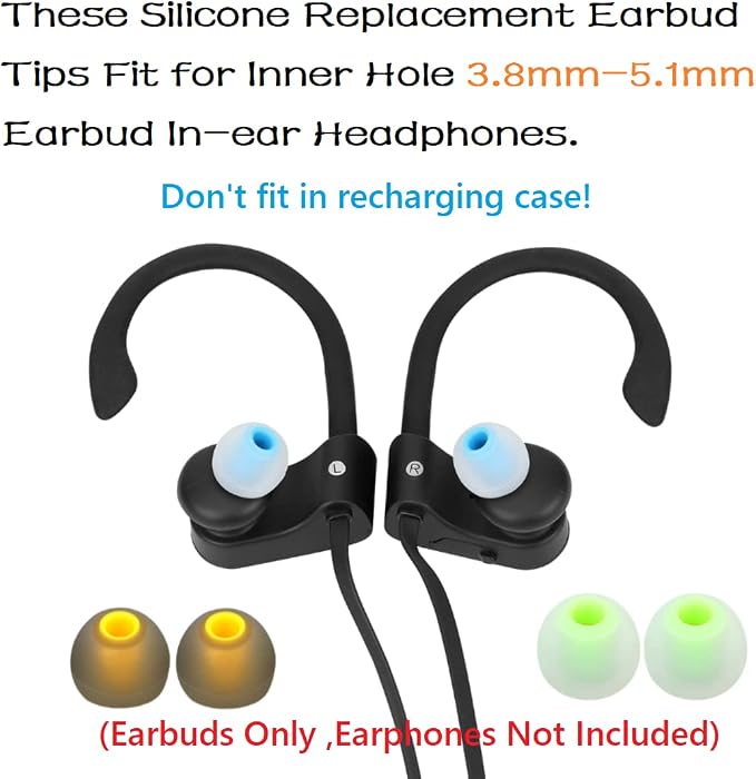 Earbuds Replacement Tips Silicone Earbud Tips Ear Gels Fit - Image 4