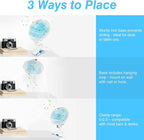 8.66" Portable Clip on Fan, 2 Speed Desk Fan - Image 5