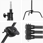 Soonpho 2 Pack 100% Heavy-Duty Steel C-Stand, Pro Photography Light Stand - Image 4