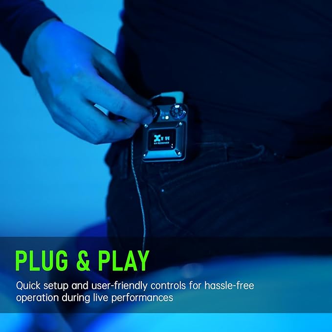Xvive U4 Wireless in-Ear Monitor System Professional IEM System Transmitter and - Image 4