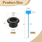 uxcell Desk Grommet, 11/16" Zinc Alloy Cable Hole Cover Wire Cord Organizer - Image 2