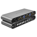 2 Computers 2 HDMI Monitors Matrix Automatic KVM Switch 4K@60Hz, Hotkey by Terived
