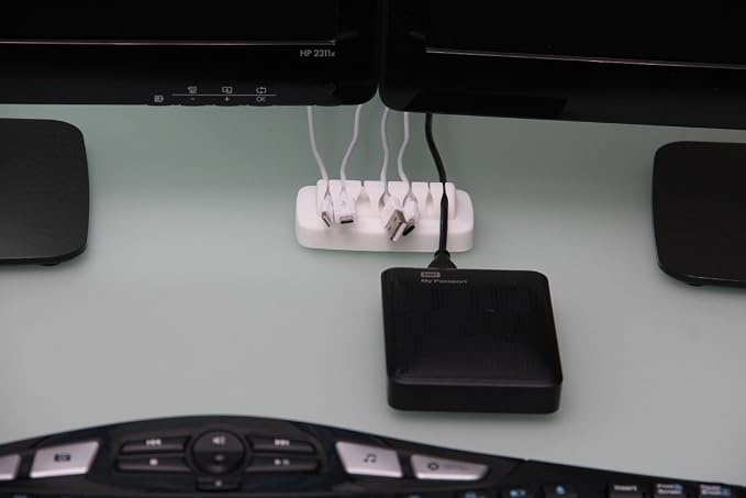 Heaviest Cable Organizer on The Market! Compact and Weighted Desktop Cord - Image 2