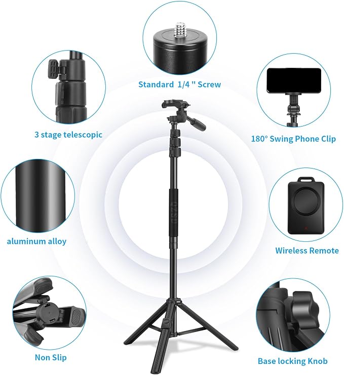 64" Phone Selfie Stick Tripod - Image 8