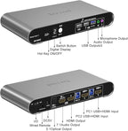 2 Computers 1 HDMI Monitor Automatic KVM Switch 8K@60Hz, Hotkey Switching - Image 5