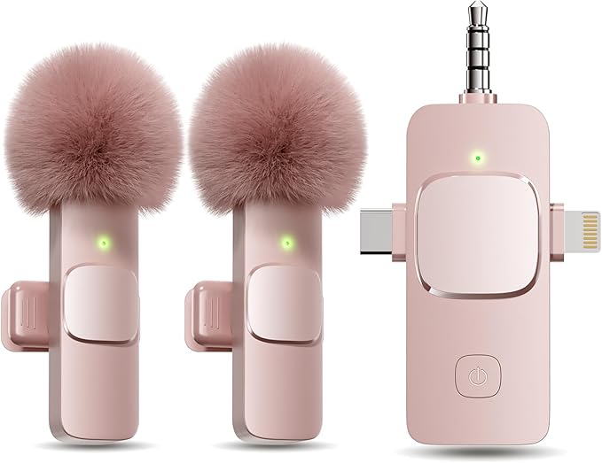 PQRQP 3 in 1 Wireless Lavalier Microphone by PQRQP