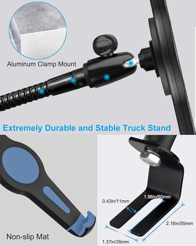Gooseneck Car/Truck Seat Rail Tablet Holder Mount - Image 6