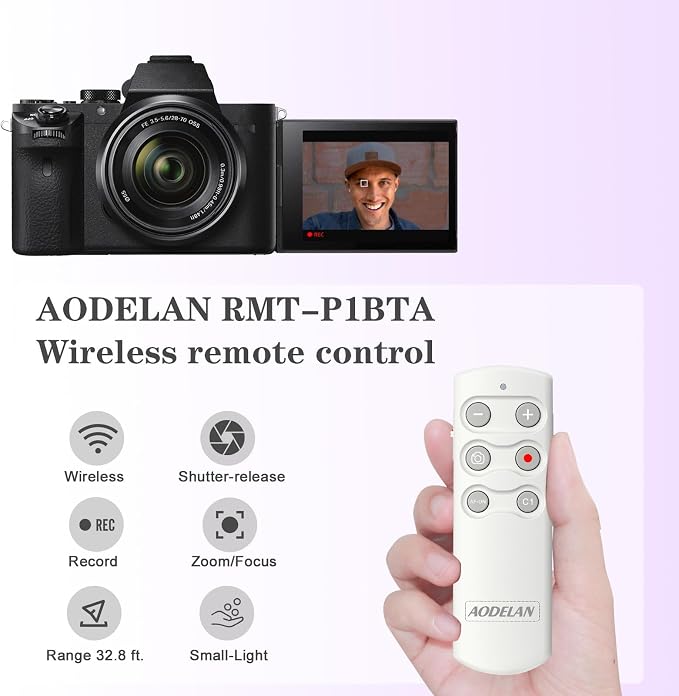 AODELAN Camera Wireless Shutter Release Remote Control - Image 2