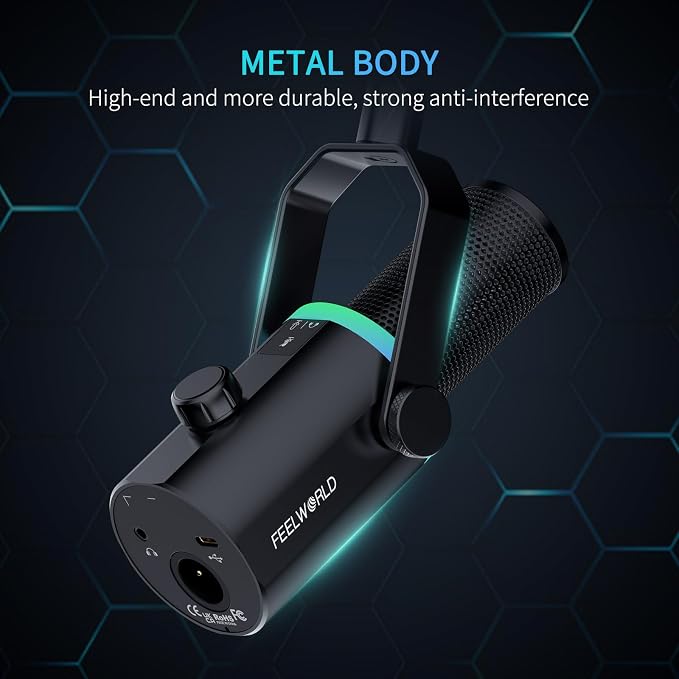 FEELWORLD PM1 XLR USB Dynamic Microphone - Image 8