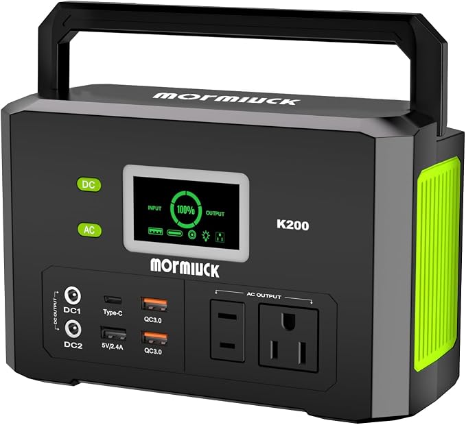 Portable Power Station 200W, 118Wh solar power station by mormluck