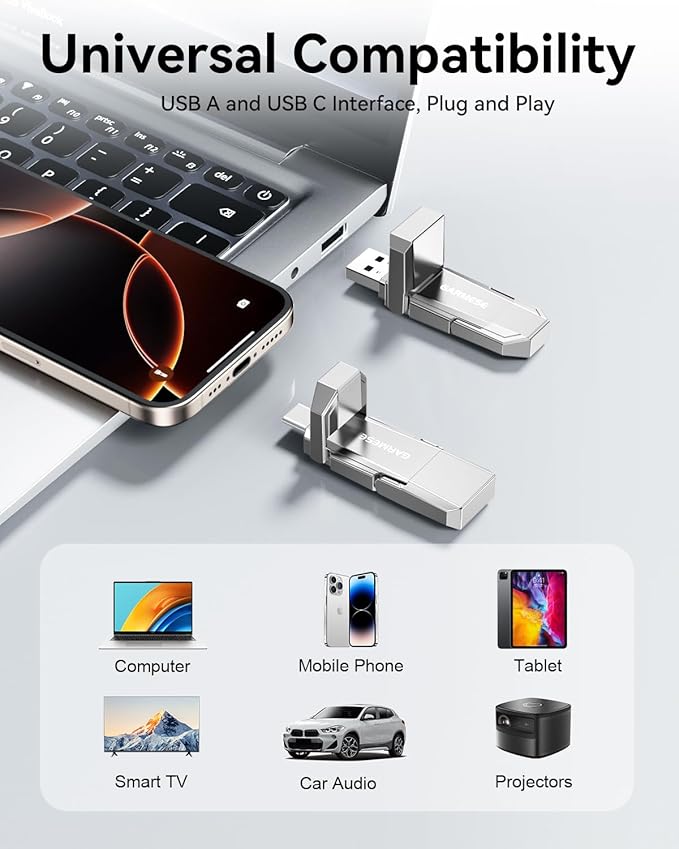 512GB USB C Flash Drive Up to 450MB/s Read Speed, External SSD USB 3.2 Gen 1 - Image 5