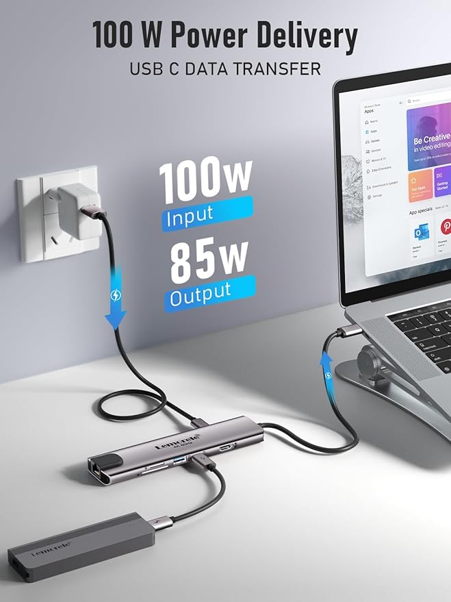 Lemorele USB C Hub Multiport Adapter 10-in-1 - Image 4