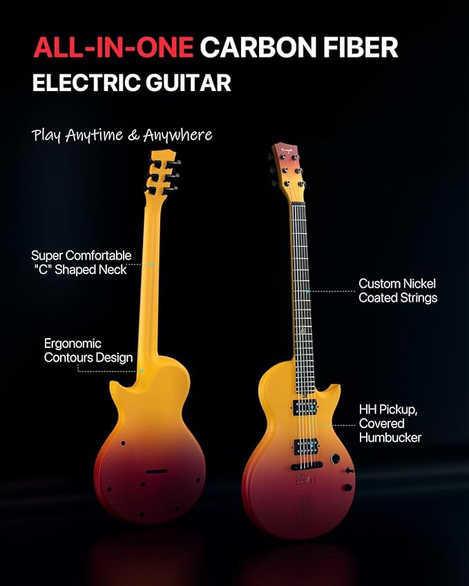 Enya Electric Guitar Nova Go Sonic Smart Electric Carbon Fiber Guitarra - Image 2