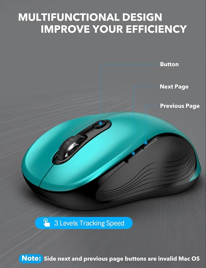 Trueque Wireless Mouse for Laptop, 2.4GHz Ergonomic Computer Mouse - Image 3