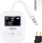 1Mii Bluetooth Transmitter for Airplane, Airplane Travel Essentials, Aptx Low by 1Mii