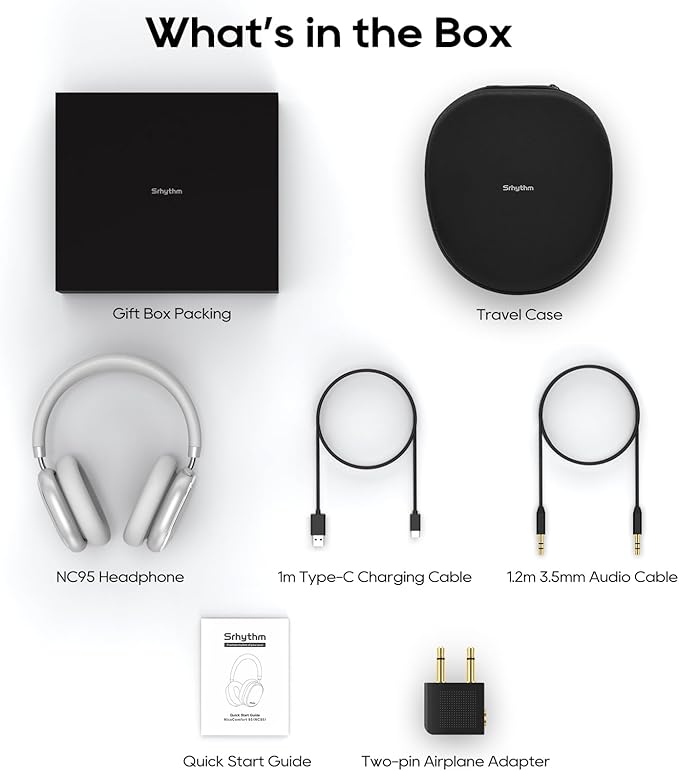 Srhythm NiceComfort 95 Hybrid Noise Cancelling Headphone Wireless, HD Sound - Image 7