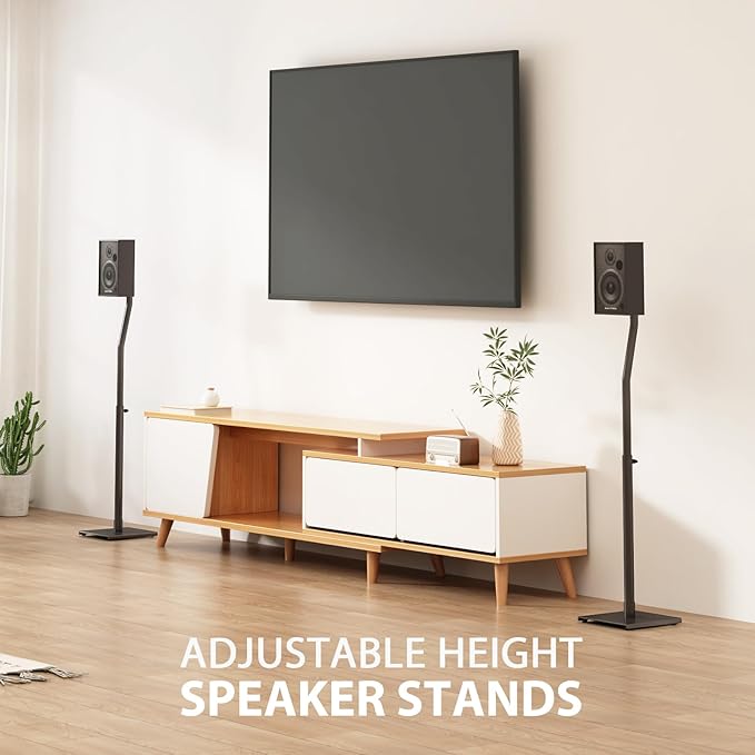 USX MOUNT Universal Speaker Stands, Height Adjustable Extend 30.0" to 39.1" - Image 2