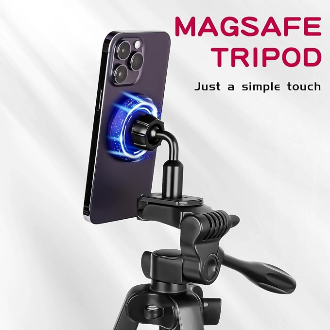 55" Phone Tripod, PHOPIK Aluminum Extendable Tripod Stand - Image 2