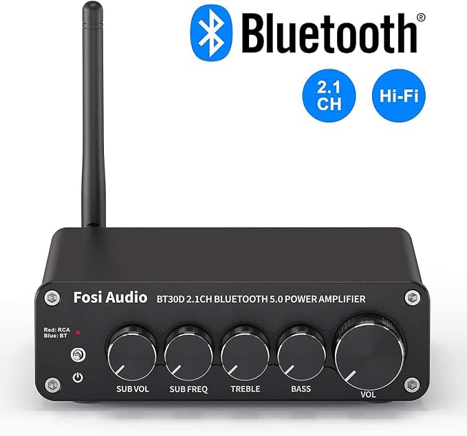 Fosi Audio BT30D Bluetooth 5.0 Stereo Audio Receiver Amplifier 2.1 Channel Mini - Image 7