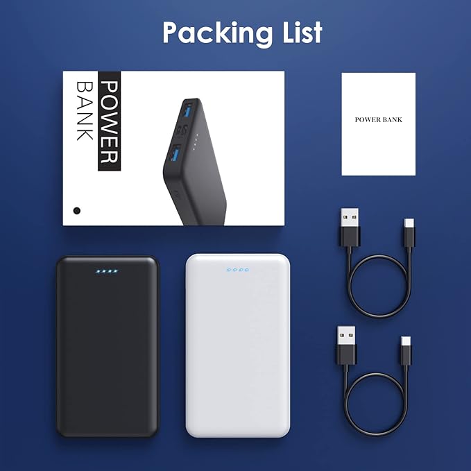 Portable Charger Power Bank 10000mAh, Ultra Slim Compact External Battery Pack - Image 7