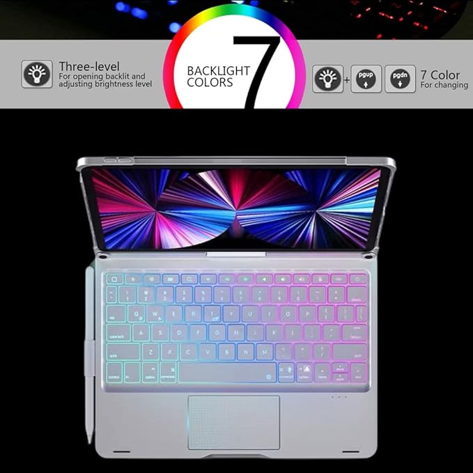 Touchpad Keyboard Case for iPad 11th Gen 2025/iPad 10th Generation 2022 - Image 4