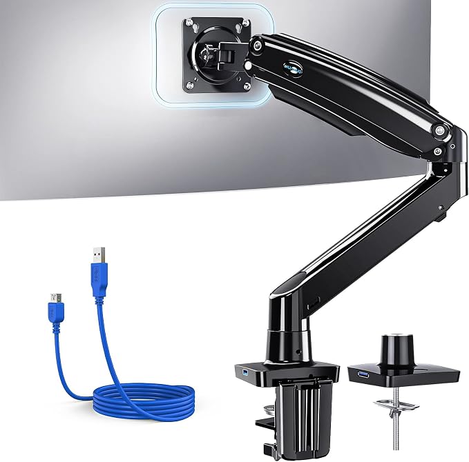 HUANUO Single Monitor Arm for 40 inch Screens, Ultrawide Computer Monitor Mount by HUANUO