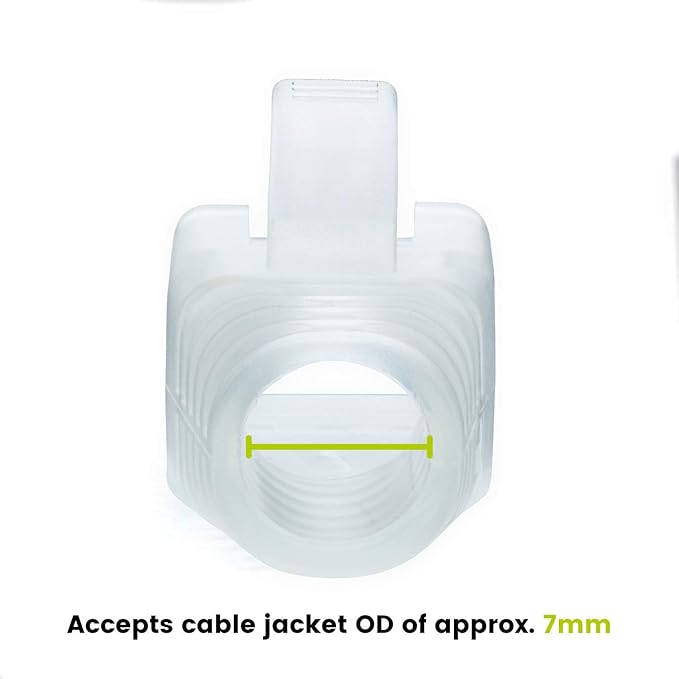 trueCABLE RJ45 Strain Relief Boots, 7.0mm Slip-On PVC Plug Cover, Transparent - Image 3