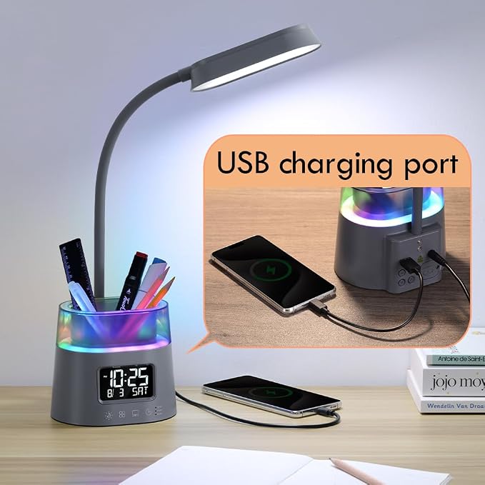 WILIT LED Desk Lamp for College Dorm Room Essentials, Students Study Lamp - Image 5