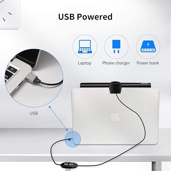 Laptop Monitor Light Bar Reading LED Laptop Keyboard 3 Color Temperature Modes - Image 5
