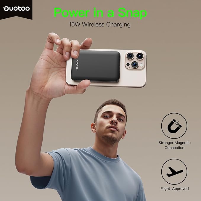2025 Magnetic 15W Power Bank for iPhone, 5000mAh Magsafe Battery Pack - Image 2