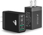 USB C Wall Charger Block, Aiminu 40W 4-Port Fast Charging Block Dual Port QC+PD by Aiminu