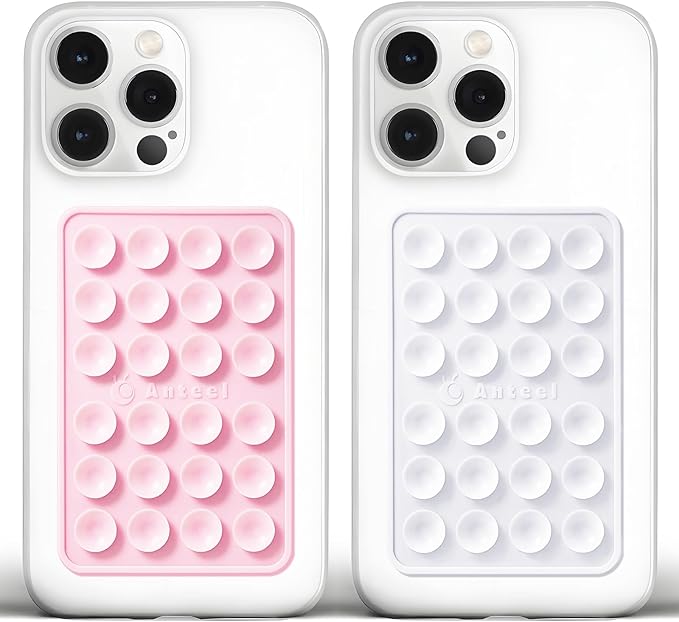 Anteel Medium-Sized Silicone Suction Phone Case Adhesive Mount, Enhanced by JingJinYY