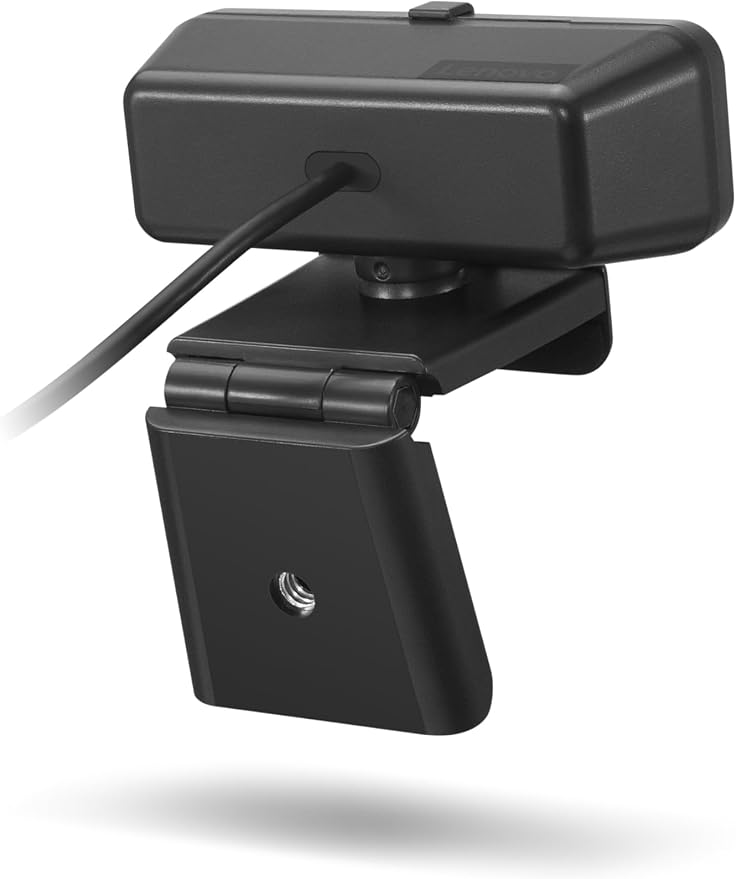 Lenovo HD 1080p Webcam- Black w/ 95° Wide Angle, 360° Rotation Pan & Tilt - Image 4