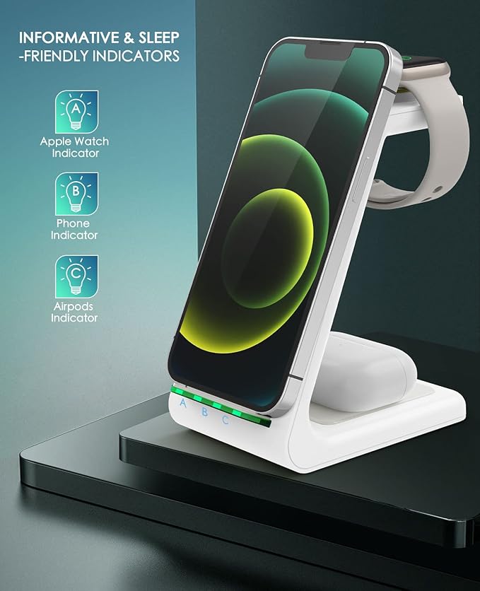 3 in 1 Wireless Charging Station, 2025 Upgraded Fast Desk Charger Station - Image 4