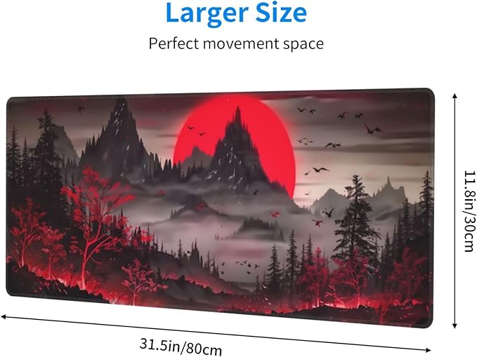 Extended Gaming Mouse Pad, Large Desk Mat XL Anime Mouse Pad Waterproof - Image 2