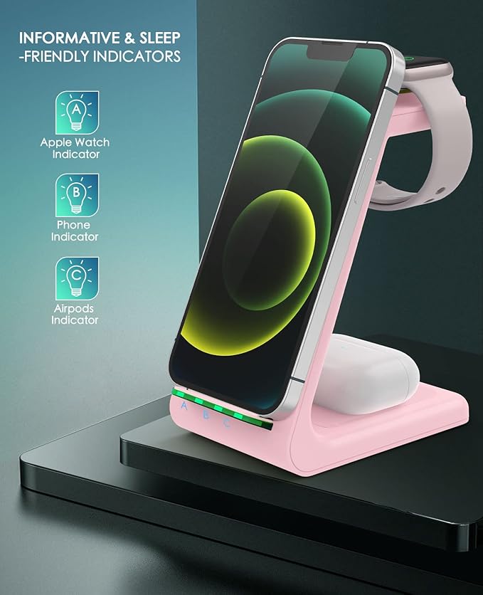 3 in 1 Wireless Charging Station, 2025 Upgraded Fast Desk Charger Station - Image 4