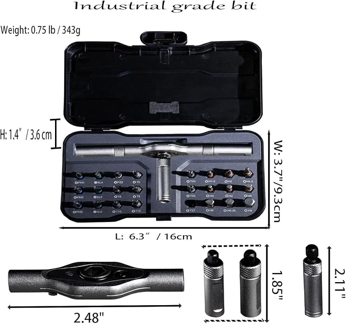 24 in 1 Magnetic Ratchet Screwdriver Set, DIY Mini Multi Bit Magnetic - Image 2