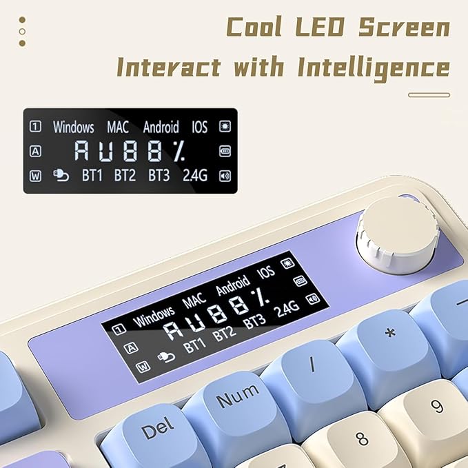 AULA S99 Pro Wireless Keyboard, Gaming Keyboards Media Knob Custom RGB Backlit - Image 5