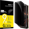 NEW'C 3 Pack Privacy for iPhone 16 Pro Max Screen Protector, Anti-Spy Tempered by NEWC