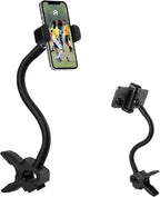 Gooseneck Phone Holder Jaws Flex Clamp Clip Mount, 11.8" Long Gooseneck Arm by Mippko